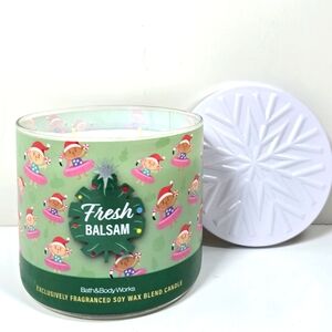 Bath & body works fresh balsam 3 wick candle new